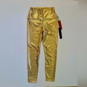 Brand New Metallic Gold Carbon Leggings (size S)
